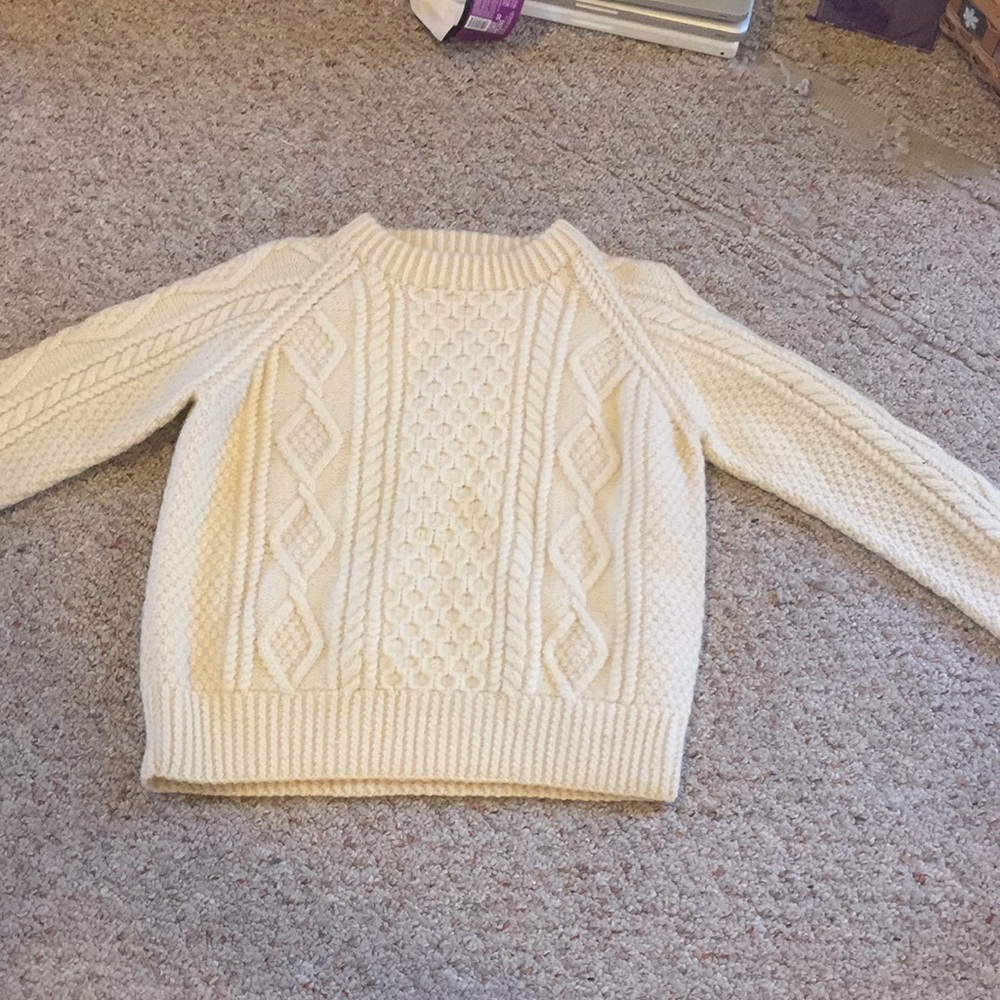 100% wool Irish Fisherman’s sweater girls